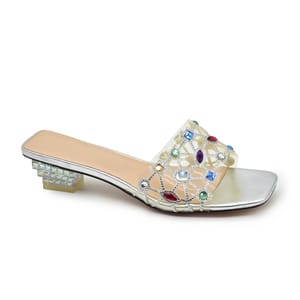 Luxe Slip-On Sandals with Crystal Accents for Brides