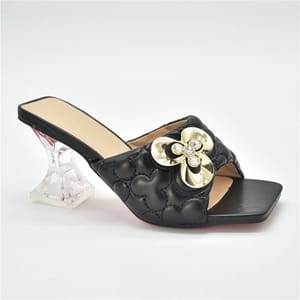 Elegant Rhinestone-Embellished High Heels for Nigerian Wedding Occasions