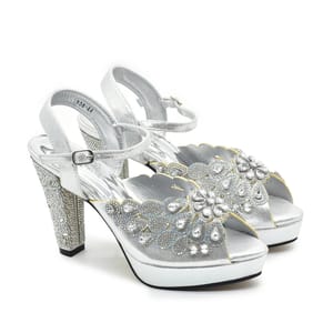 Sparkling Rhinestone High-Heeled Sandals for Special Occasions