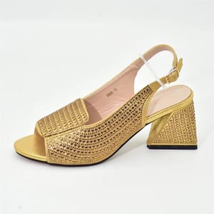 Chic High Heel Slingback Sandals with Crystal Detailing