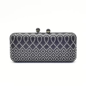 Elegant Metallic Envelope Bag with Rhinestones for Special Events