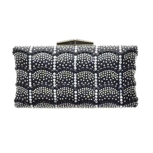 Metallic Shoulder Bag for Weddings and Parties with Diamond Details