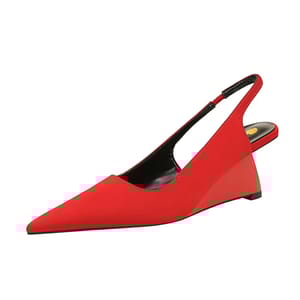 Elegant Hollow Back Strap Satin High Heel Pumps