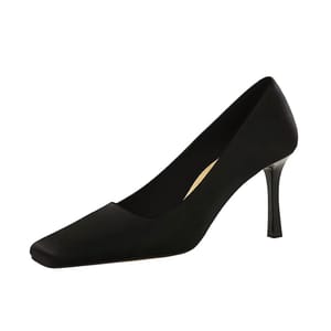 Stylish Satin High-Heel Pumps for Office and Career Wear