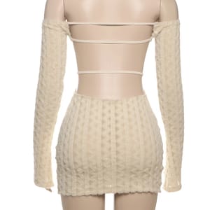 Elegant Off-Shoulder Backless Mini Dress for Women Elegant Off-Shoulder Backless Mini Dress for Women