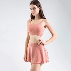 Women's Activewear Set with Sports Bra and Tennis Skirt