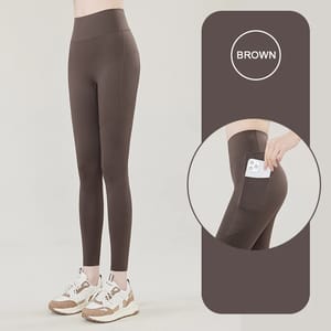 High Waist Seamless Sport Leggings with Side Pockets