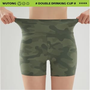 Comfortable Camouflage Sharkskin Biker Shorts for Casual Summer Wear Bivigaos - Women's Sports Shorts 1