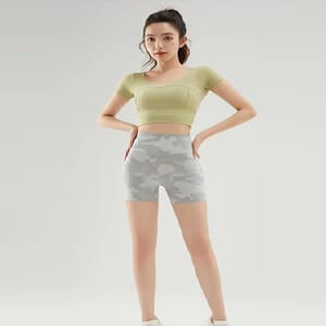 Comfortable Camouflage Sharkskin Biker Shorts for Casual Summer Wear Bivigaos - Women's Sports Shorts 3