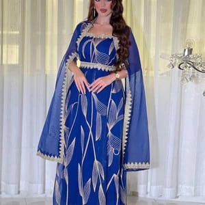 Elegant Embroidered Kaftan Abaya for Women – Party & Eid Dress