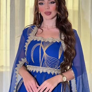 Elegant Embroidered Kaftan Abaya for Women – Party & Eid Dress