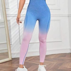 Women's Gradient Seamless High-Waist Yoga Leggings for Fitness