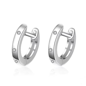 Dazzling Silver Hoop Earrings for Wedding and Special Occasions