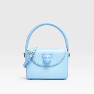 Fashionable Genuine Leather Handbag with Lock and Flap Pocket