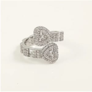 Elegant Heart-Shaped Cubic Zirconia Couple Ring for Women