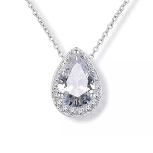 Elegant Teardrop Zircon Pendant Necklace for Special Occasions Elegant Teardrop Zircon Pendant Necklace for Special Occasions