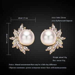 Marquise Zircon Leaf Stud Earrings – Elegant Jewelry for Women