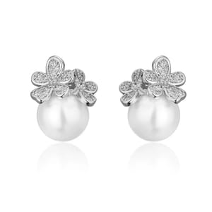 Elegant Micro Inlay Zircon Flower Stud Earrings for Women