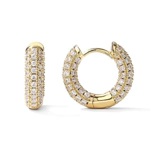 Trendy Geometric Zirconia Hoop Earrings for Women, Fashion Jewelry