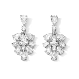 Elegant Drop Cubic Zirconia Dangle Earrings for Weddings