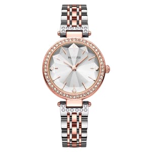 Elegant Rhinestone Dial Women's Stainless Steel Quartz Watch