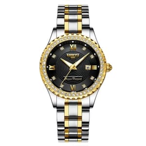 Elegant Stainless Steel Women's Quartz Watch with Date Function