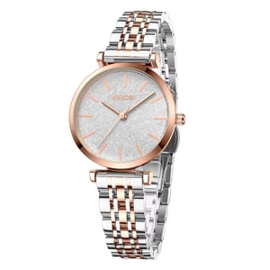 Elegant Women's Quartz Watch with Stainless Steel Band and Water Resistance