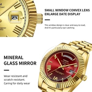 Elegant Men's Luxury Quartz Watch with Date & Waterproof Design Nibosi - Men's Dress Watches 2