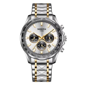 Premium Stainless Steel Chronograph Watch with Date & Water Resistance