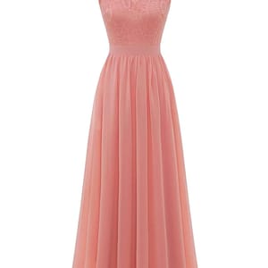 Elegant Lace and Chiffon Evening Gown Sleeveless Maxi Dress