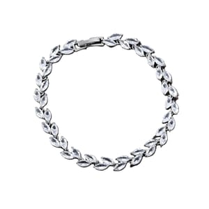 Elegant Leaf Design Marquise Cut Cubic Zirconia Bracelet for Women