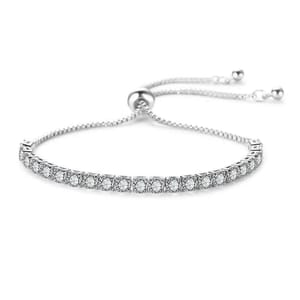 Elegant Adjustable Tennis Bracelet with Round Cubic Zirconia for Women
