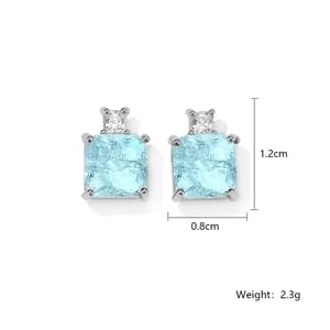 Elegant Square Cubic Zirconia Stud Earrings for Special Occasions Elegant Square Cubic Zirconia Stud Earrings for Special Occasions