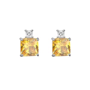 Elegant Square Cubic Zirconia Stud Earrings for Special Occasions