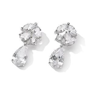 Elegant Marquise Crystal Teardrop Dangle Earrings for Weddings