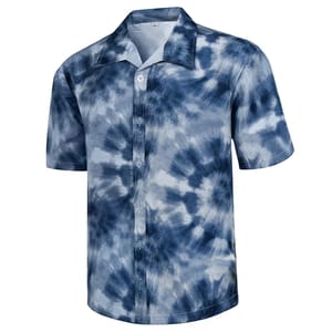 Men's Tie Dye Hawaiian Shirt Short Sleeve Casual Beachwear