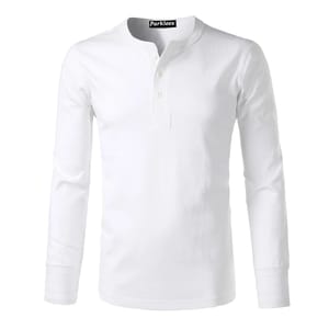 Casual Long Sleeve Slim Fit Henley T-Shirt for Men