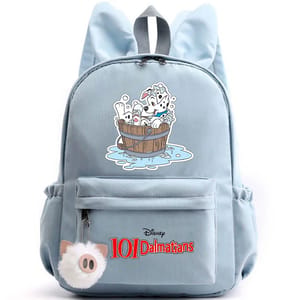 Charming Dalmatians Design Backpack with Rabbit Ears for Students