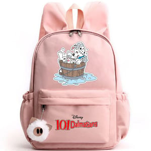 Charming Dalmatians Design Backpack with Rabbit Ears for Students