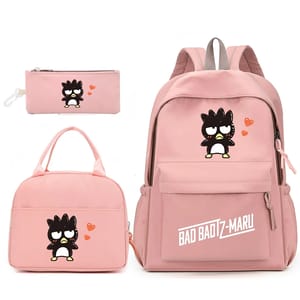 Badtz Maru 3-Piece Backpack Set with Lunch Bag & Pouch