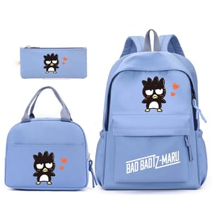 Badtz Maru 3-Piece Backpack Set with Lunch Bag & Pouch