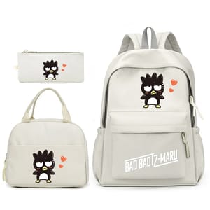 Badtz Maru 3-Piece Backpack Set with Lunch Bag & Pouch