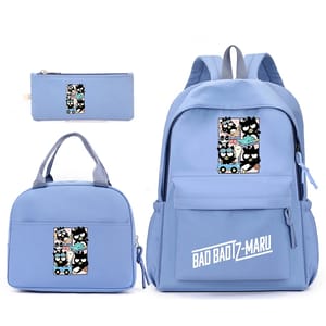 Cute Badtz Maru 3-Piece Backpack Set with Lunch Bag