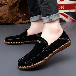 Stylish Men's Genuine Leather Loafers – Breathable Casual Driving Shoes