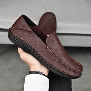 Comfortable Casual PU Leather Loafers for Men, Breathable Flats