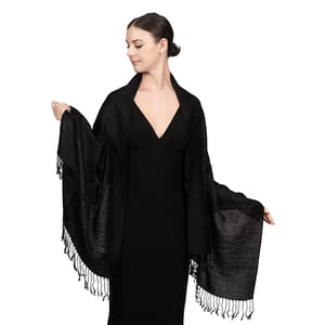 Elegant Jacquard Linen Scarf for Women, Soft Winter Shawl Wrap