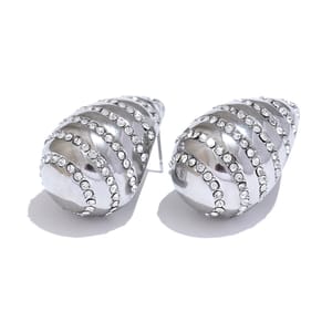 Elegant Bling Cubic Zirconia Teardrop Stud Earrings for Women