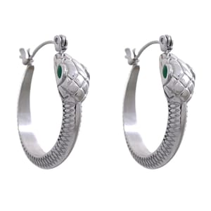 Elegant Stainless Steel Snake Hoop Earrings for Women