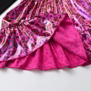 Adorable Girls' Long-Sleeve Leopard Print Cartoon Dress Adorable Girls' Long-Sleeve Leopard Print Cartoon Dress