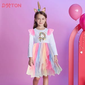 Adorable Unicorn Princess Dress for Girls – Mesh Party Outfit Adorable Unicorn Princess Dress for Girls – Mesh Party Outfit